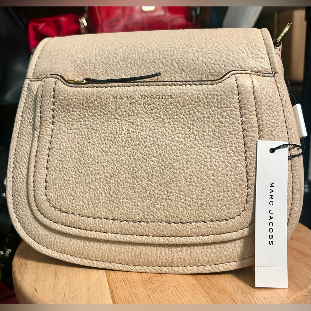 NWT Marc Jacobs Empire City Leather Fold-Over Messenger Bag - Picture 2 of 12
